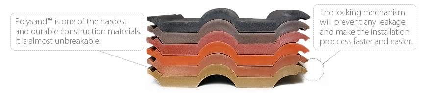 Polysand Roman roofing tile