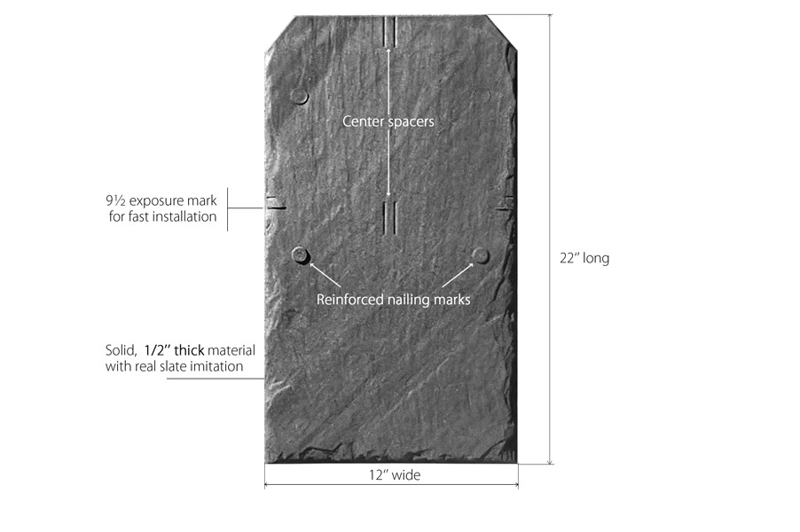 Polysand Synthetic Slate roofing tile